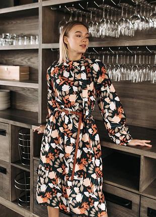 Платье осеннее из итальянского крепа