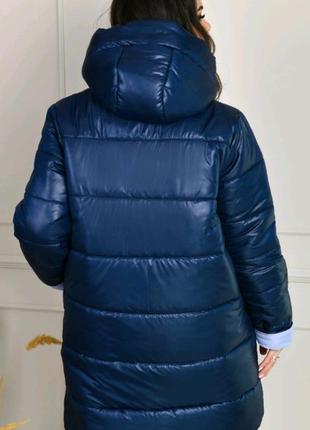Зима пальто ❄️ большие размеры 66 64 62 р 60 58 56 54 52 батал женский женская куртка пуховик плащ плащевка синтепон теплая зимняя3 фото