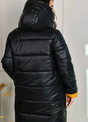 Зима пальто ❄️ большие размеры 66 64 62 60 р 58 56 54 52 батал женский женская куртка пуховик плащ плащевка р синтепон теплая зимняя3 фото
