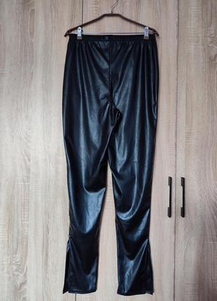 Стильные брюки под кожу экокожа лосины лосины лосины с экокожи брюки на высоком рост размер 48-50-524 фото