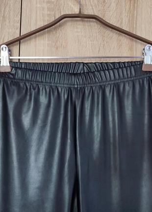 Стильные брюки под кожу экокожа лосины лосины лосины с экокожи брюки на высоком рост размер 48-50-523 фото
