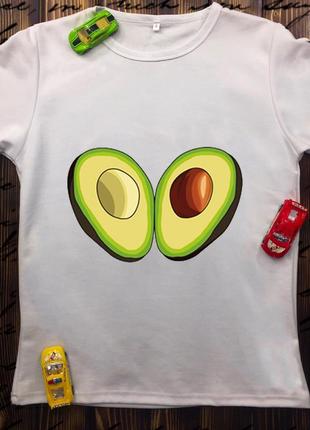 Мужская футболка с принтом - авокадо