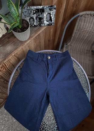 Плотные широкие брюки джинсы кюлоты1 фото