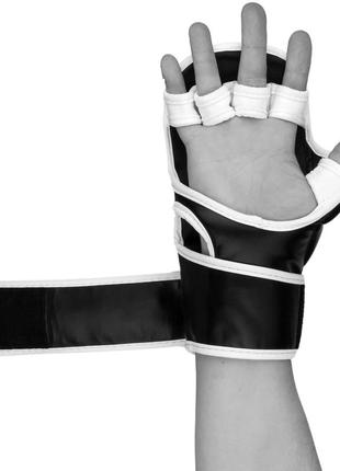 Перчатки для единоборств powerplay 3092 черные-белые xl4 фото