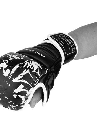 Перчатки для единоборств powerplay 3092 черные-белые xl6 фото