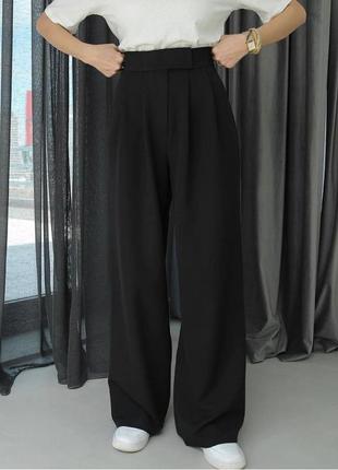 Черные женские брюки на осень💔2 фото