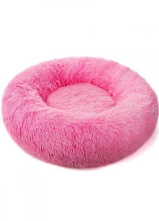 Лежанка для котів та собак  "ворс" рожева 40 см3 фото