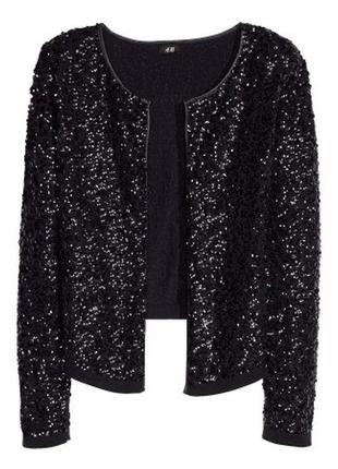 Кофта/кроп кардиган в пайетки h&m.