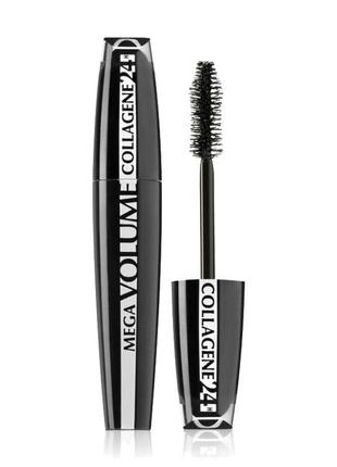 Туш для вій l'oreal paris mega volume collagene 24h black, 9 мл
