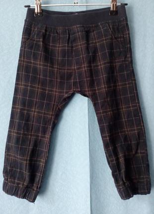 Брюки в клетку, джоггеры фланелевые denim co 2-3/98