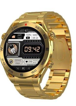 Чоловічий розумний годинник sk4 ultimate золотистий