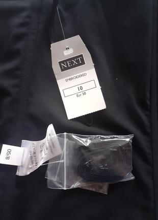 Шикарний ошатний чорний корсет з вишивкою next розмір eur-386 фото
