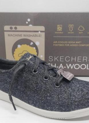 Теплые кроссовки  мокасины  из шерсти skechers wash-a-wool оригинал