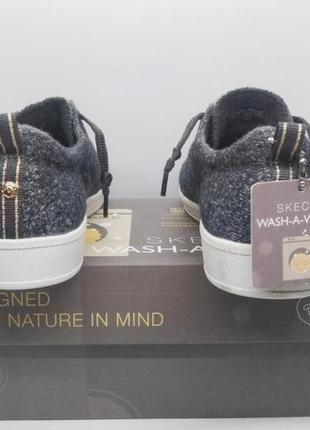 Теплые кроссовки  мокасины  из шерсти skechers wash-a-wool оригинал5 фото