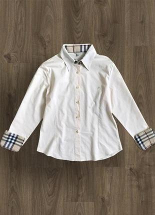 Рубашка burberry блуза хлопок в клетку1 фото