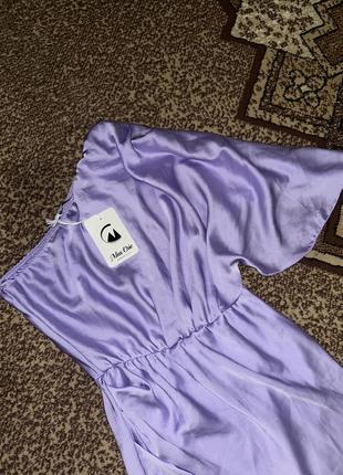 Нереально гарна сукня лавандового кольору на 1 плече max chic made in italy 🇮🇹4 фото