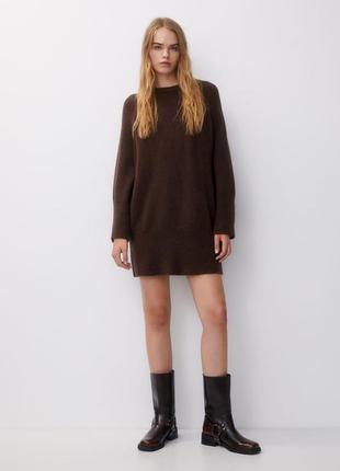 Короткое вязаное платье pull &amp; bear 7555341