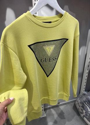 Свитшот яркий розовый белый черный guess5 фото