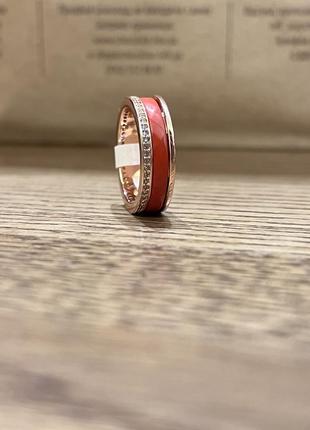 Керамическое кольцо женское красное с камнями6 фото