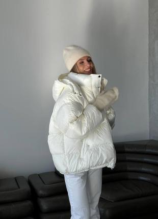 Идеальный белый пуфер ⁇ пуховик6 фото