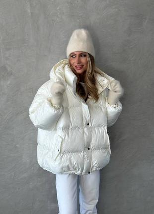 Идеальный белый пуфер ⁇ пуховик2 фото
