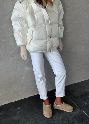 Идеальный белый пуфер ⁇ пуховик5 фото