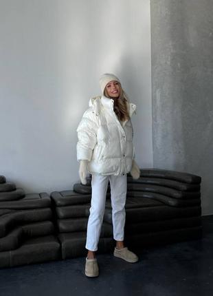 Идеальный белый пуфер ⁇ пуховик10 фото