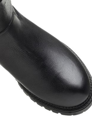 Ботинки зимние женские черные на низком каблуке 503цz7 фото