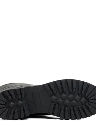 Ботинки зимние женские черные на низком каблуке 503цz6 фото