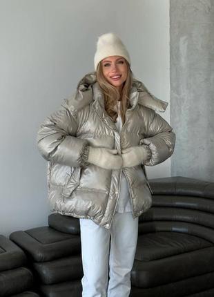 Теплий пуфер на зиму3 фото