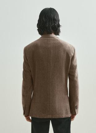 Піджак\блейзер massimo dutti extrafine wool twill blazer3 фото