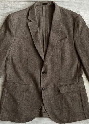 Піджак\блейзер massimo dutti extrafine wool twill blazer4 фото