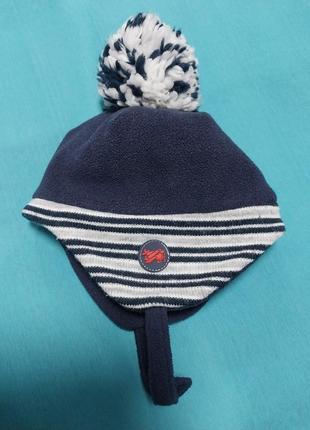 Качественная теплая флисовая шапка для малышей