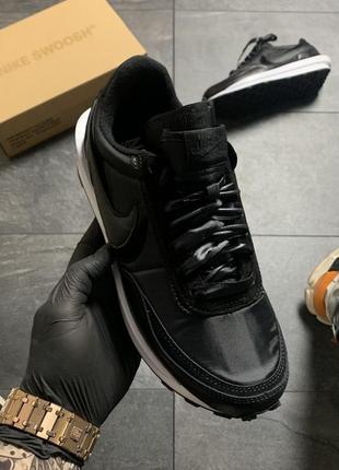 Мужские кроссовки найк, стильные чёрные демисезонные nike ld sakai black white