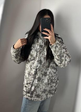 Куртка nike camo white осень зима найма спортивная серая теплая оверсайз10 фото