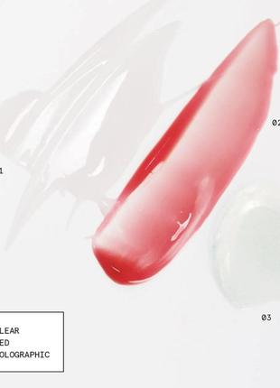 Полупрозрачный комфортный блеск для губ glosier glassy high-shine lip gloss in red2 фото