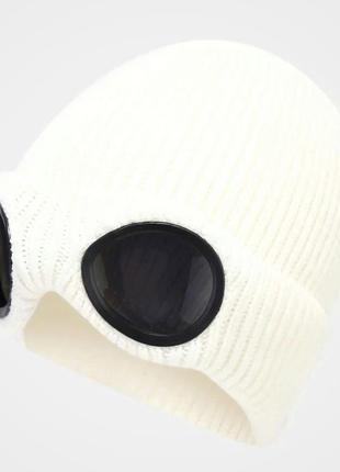 Шапка очки (c.p. company) с маской солнцезащитные очки черная, унисекс wuke one size6 фото