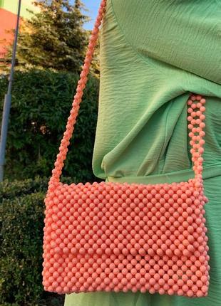 Сумочка з акрилових намистин