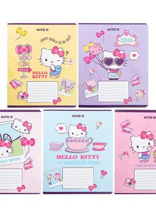 Набір шкільних зошитів 18 аркушів, клітинка, kite hello kitty (20 штук)  hk23-236