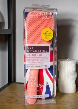 Щітка для волосся tangle teezer the large wet detangler peach glow1 фото