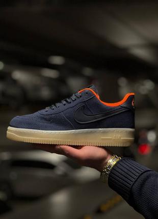 Мужские кроссовки nike air force blue orange2 фото