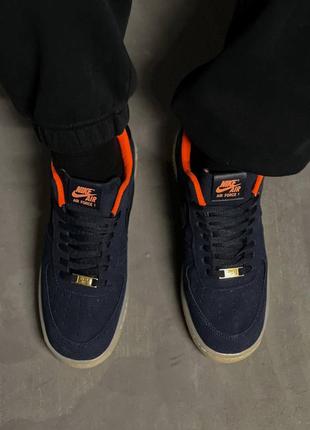 Мужские кроссовки nike air force blue orange7 фото