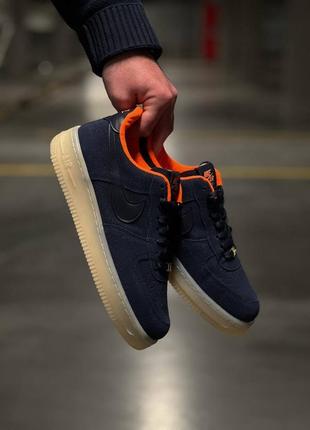 Чоловічі кросівки nike air force blue orange3 фото