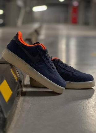 Мужские кроссовки nike air force blue orange6 фото