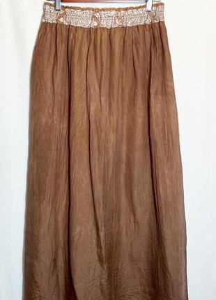 Nile sportswear, длинная шелковая юбка, made in switzerland