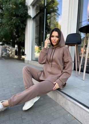 Жіночий спортивний костюм на флісі,прогулянковий костюм,,теплий костюм,трикотажний костюм,женский тёплый костюм на флисе6 фото