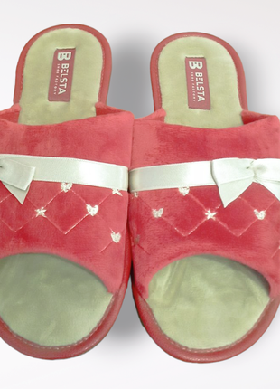 Тапочки белста тапки капці взуття для дому belsta відкриті бантик3 фото