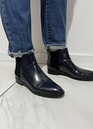 Черевики синього кольору бренду zara. 37 розмір.