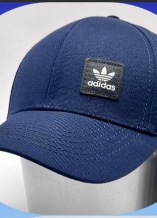 Бейсболка унісекс синя, кепка коттон 100% україна, кепка в стилі adidas адідас синя коттон