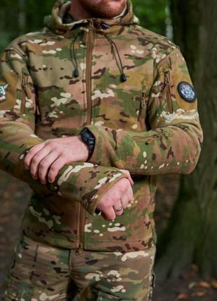 Флісова кофта tactical army multicam, фліска мультикам тактична армійська військова зсу, флиска 7
